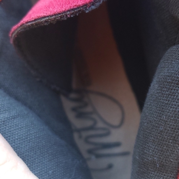 𝅺mtng red suede like platform shoes size 40 like new condition - Picture 3 of 5